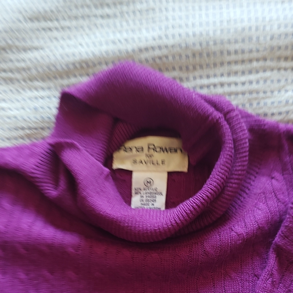 Purple Cable Knit Sweater